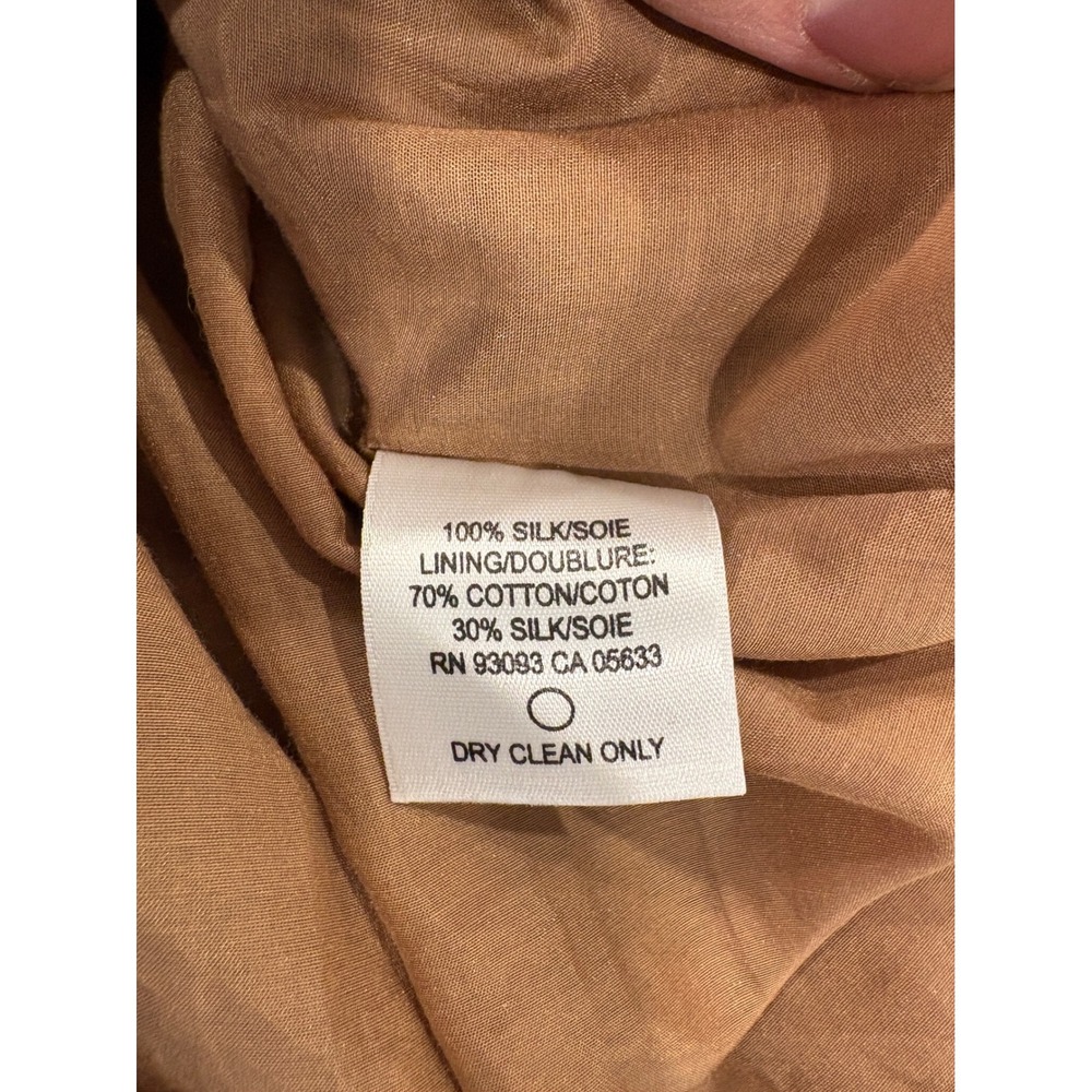 Nic + Zoe Silk Abstract Animal Print Pleated Midi Skirt Brown 2P 90s minimalist - Picture 6 of 6